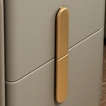 24″ Narrow Bedside Table - Off-White Modern Wood Nightstand Only